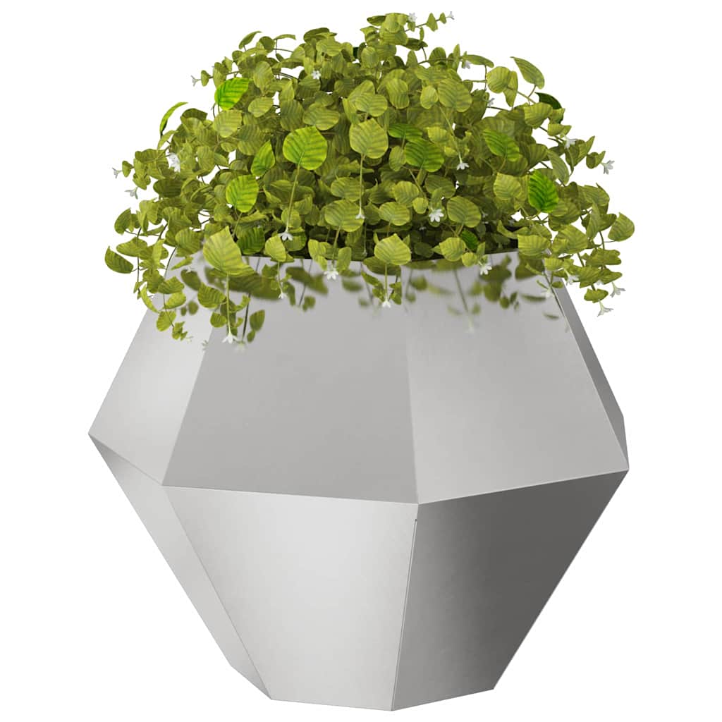 vidaXL Donica 2 pcs Srebrny 75 x 75 x 60 cm Stal nierdzewna