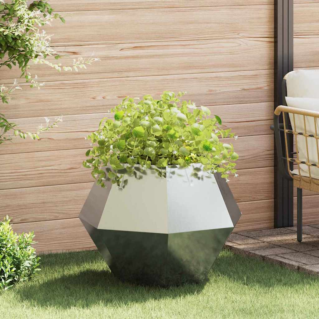 vidaXL Donica Srebrny 75 x 75 x 60 cm Stal Galwanizowana