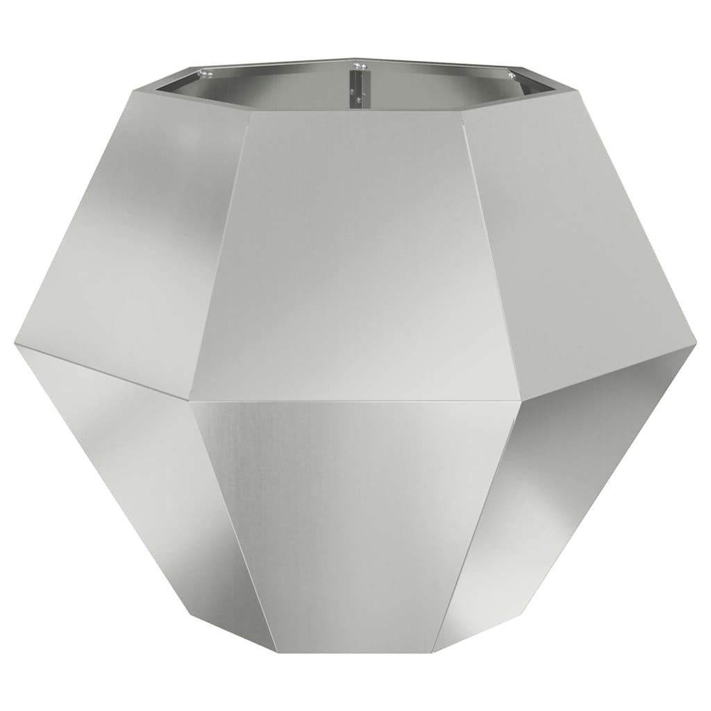 vidaXL Donica Srebrny 75 x 75 x 60 cm Stal Galwanizowana