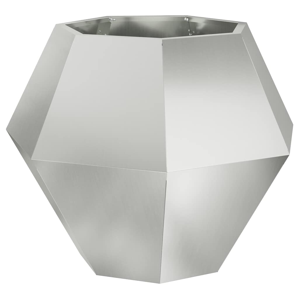 vidaXL Donica 2 pcs Srebrny 75 x 75 x 60 cm Stal Galwanizowana