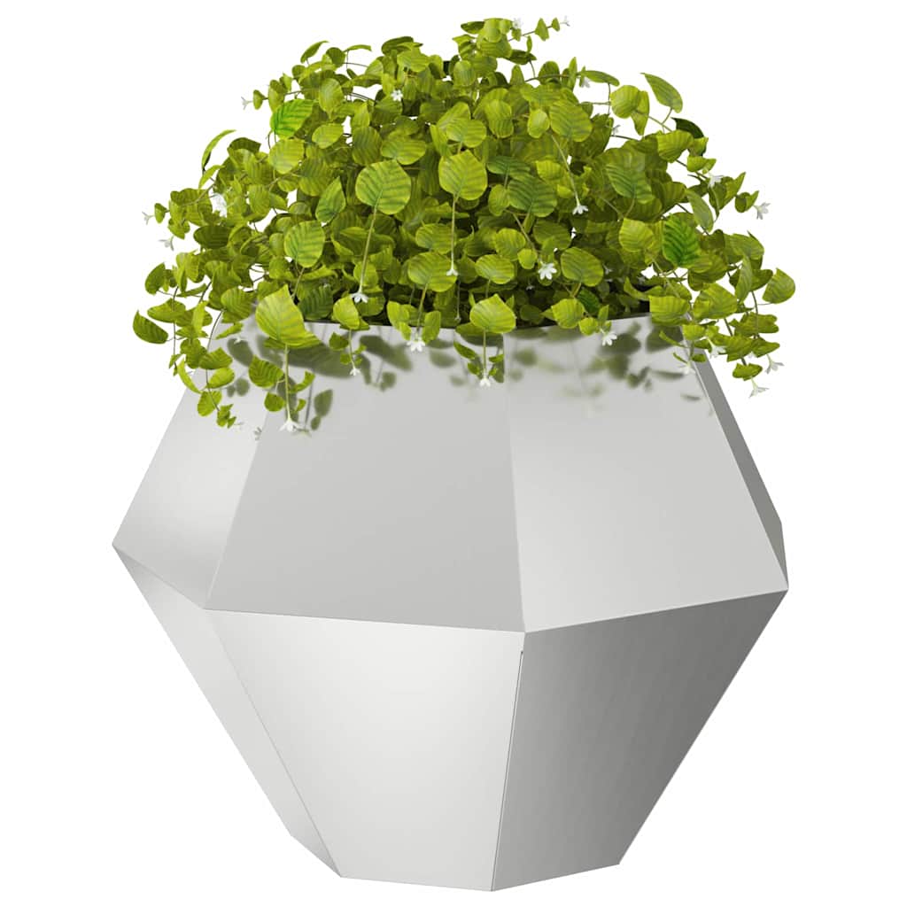 vidaXL Donica 2 pcs Srebrny 75 x 75 x 60 cm Stal Galwanizowana
