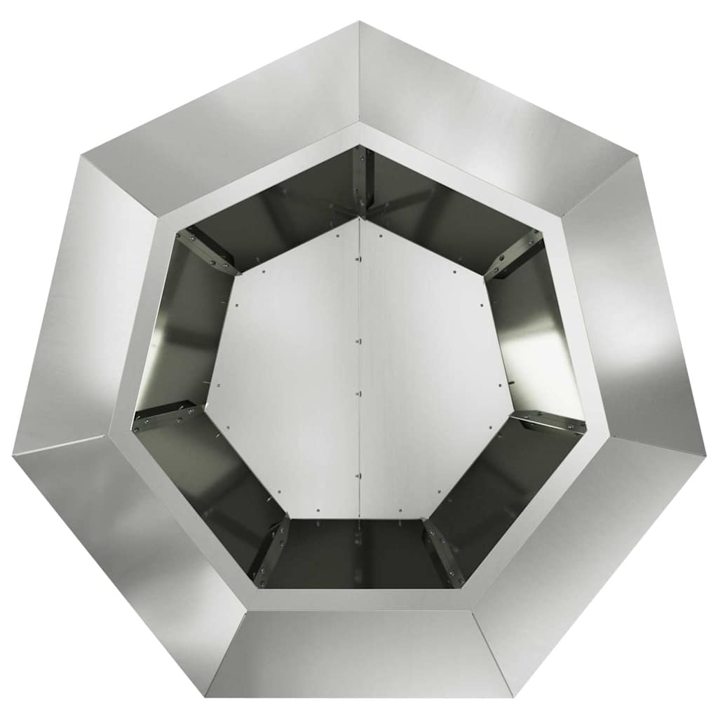 vidaXL Donica 2 pcs Srebrny 75 x 75 x 60 cm Stal Galwanizowana