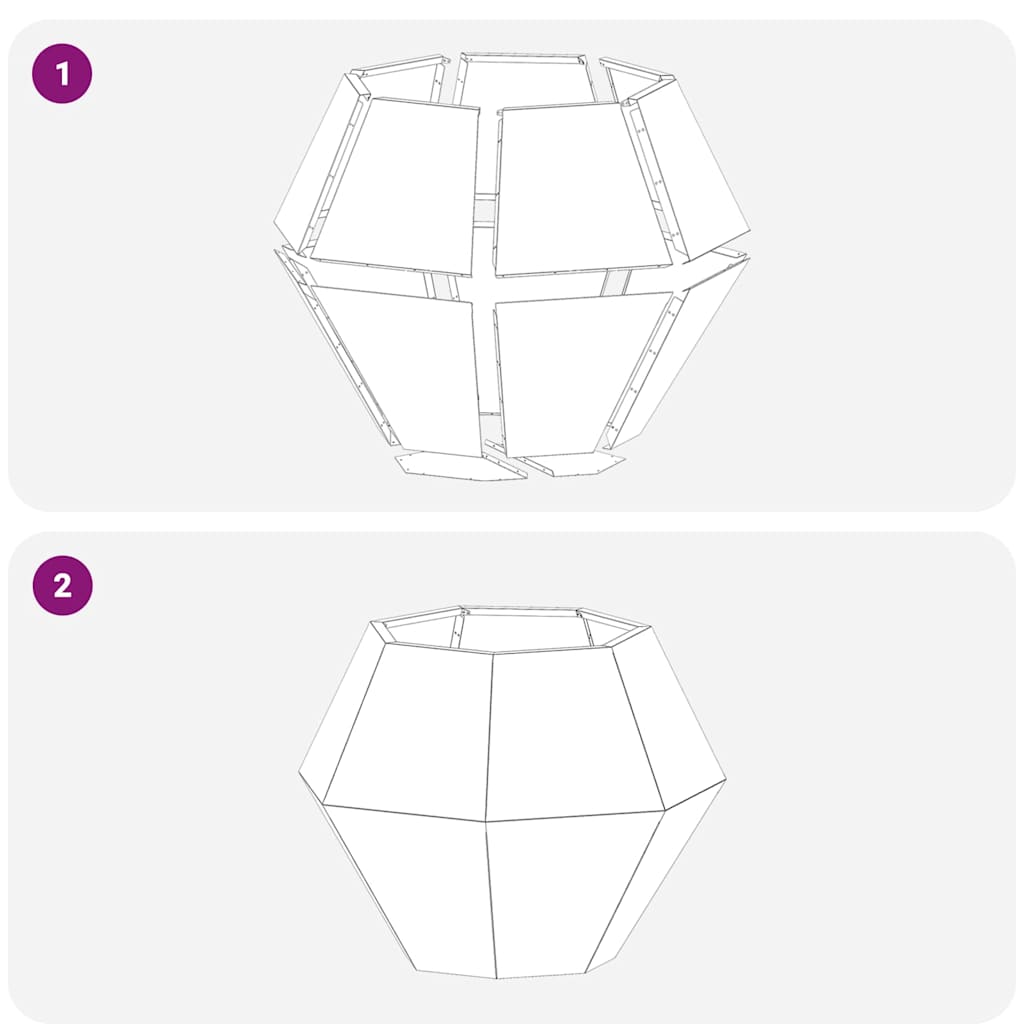 vidaXL Donica Rdzawy 75 x 75 x 60 cm