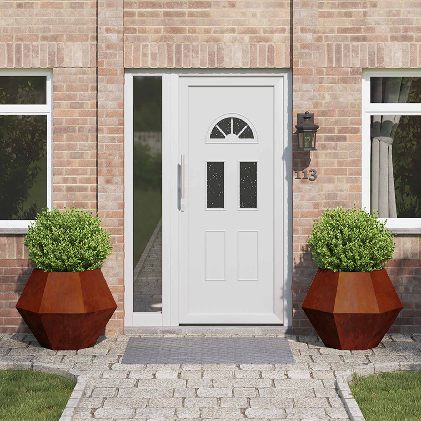 vidaXL Donica 2 pcs Rdzawy 75 x 75 x 60 cm
