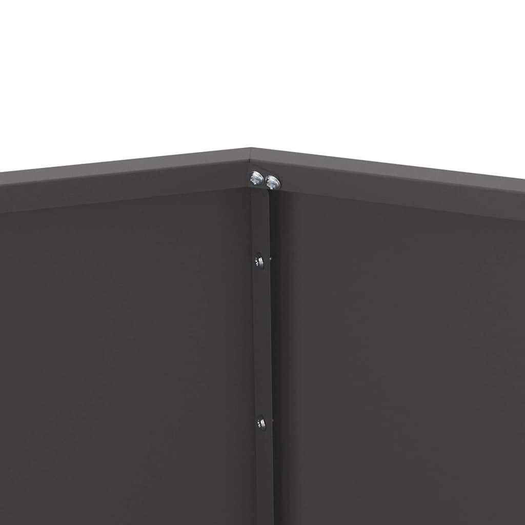 vidaXL Donica 2 pcs Czarny 50 x 50 x 40 cm Stal