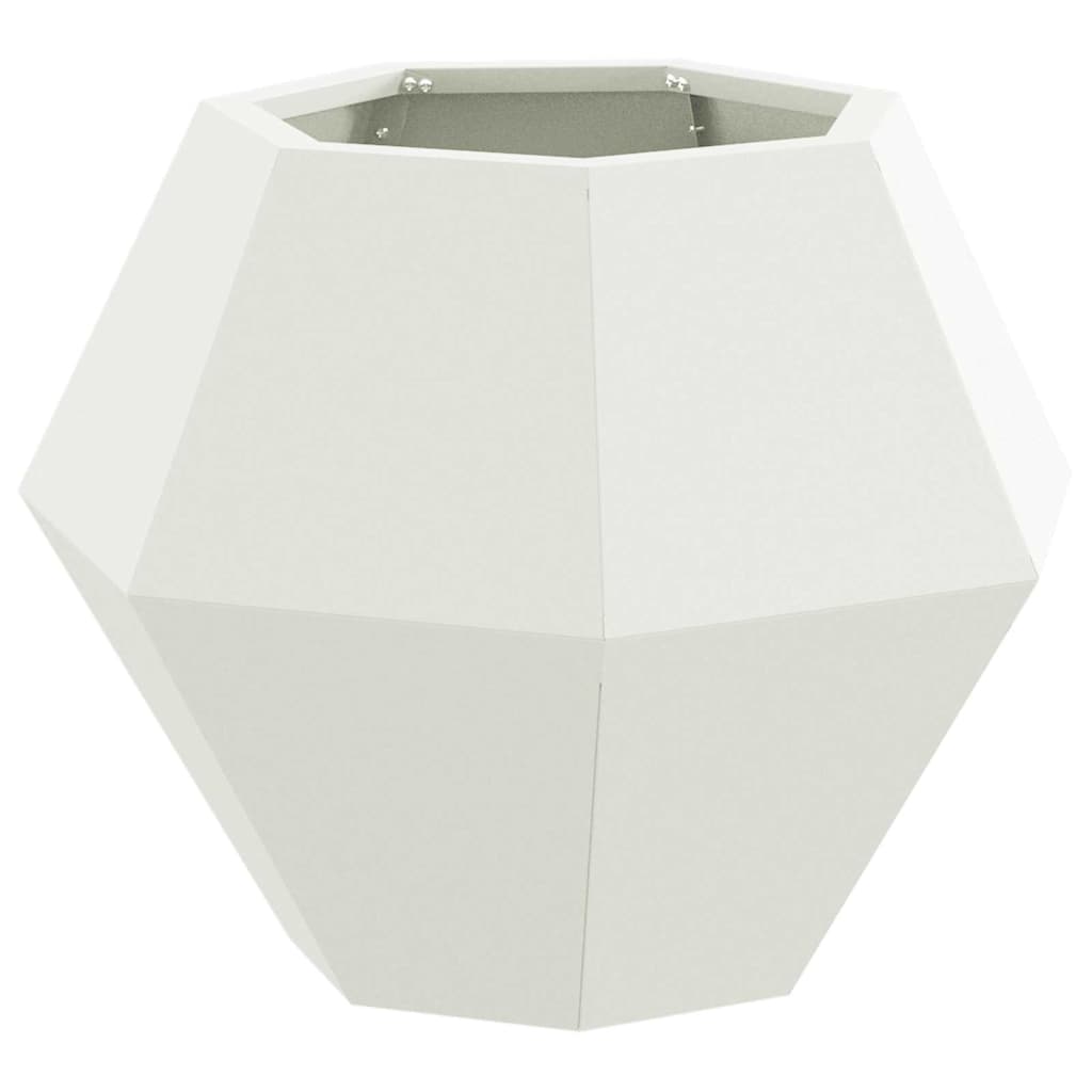 vidaXL Donica Biały 50 x 50 x 40 cm Stal