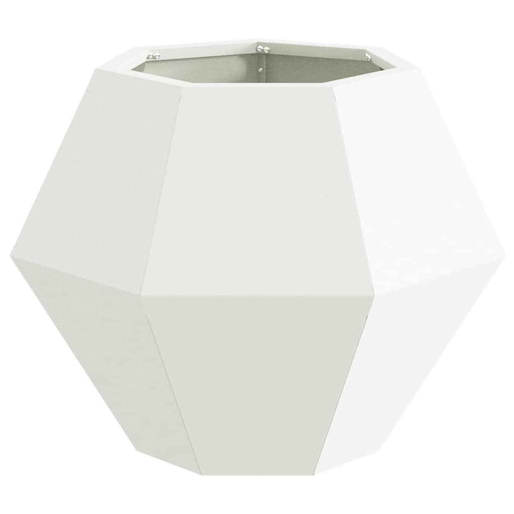 vidaXL Donica Biały 50 x 50 x 40 cm Stal
