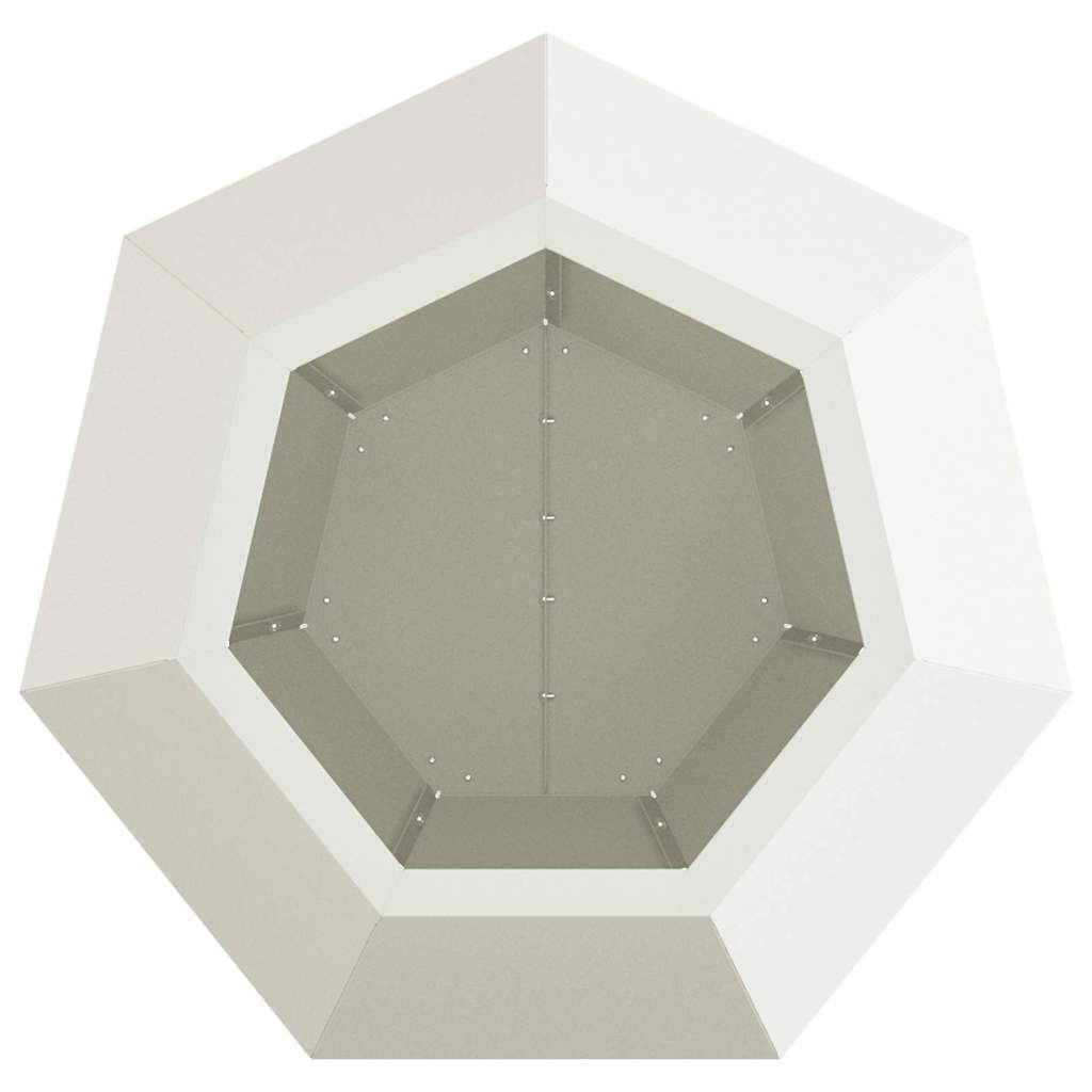 vidaXL Donica 2 pcs Biały 50 x 50 x 40 cm Stal