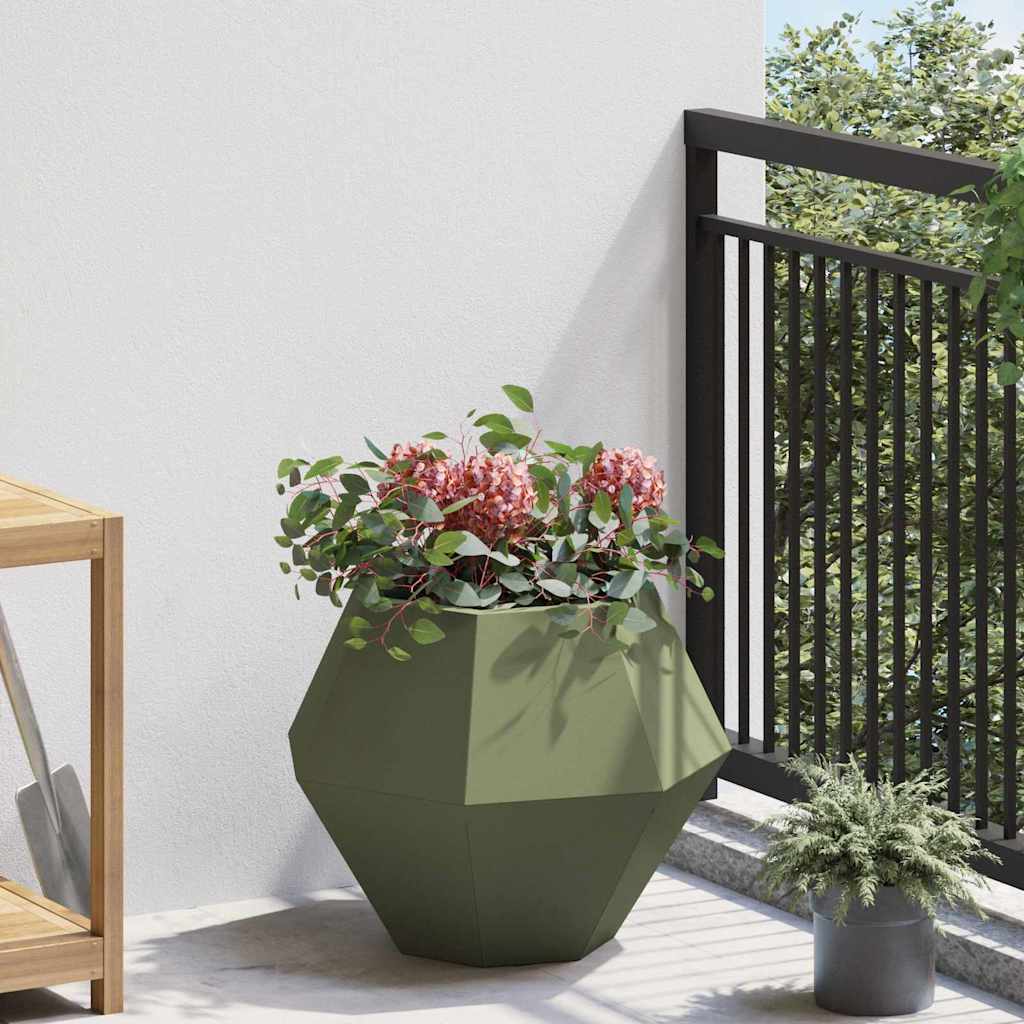 vidaXL Donica Zielony oliwkowy 50 x 50 x 40 cm Stal