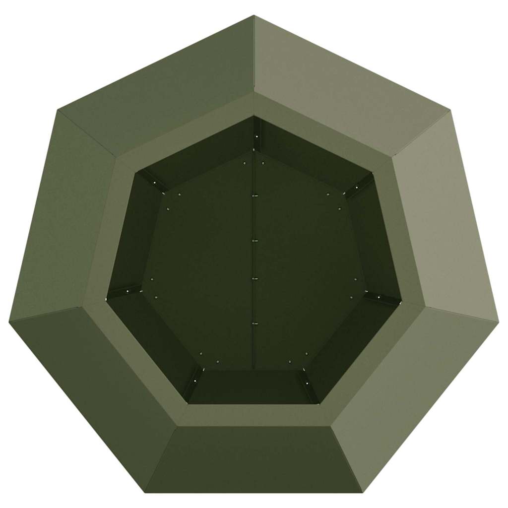 vidaXL Donica Zielony oliwkowy 50 x 50 x 40 cm Stal