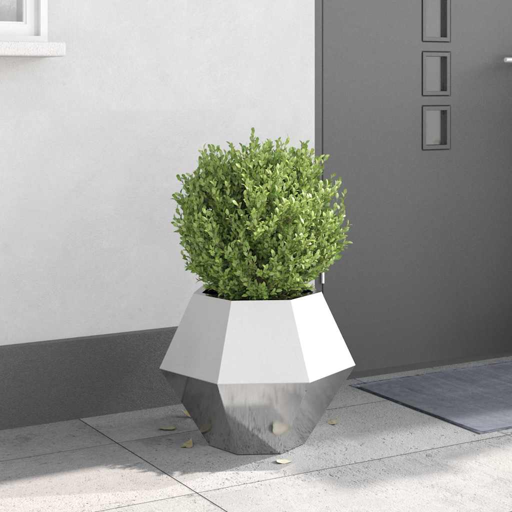 vidaXL Donica Srebrny 50 x 50 x 40 cm Stal nierdzewna