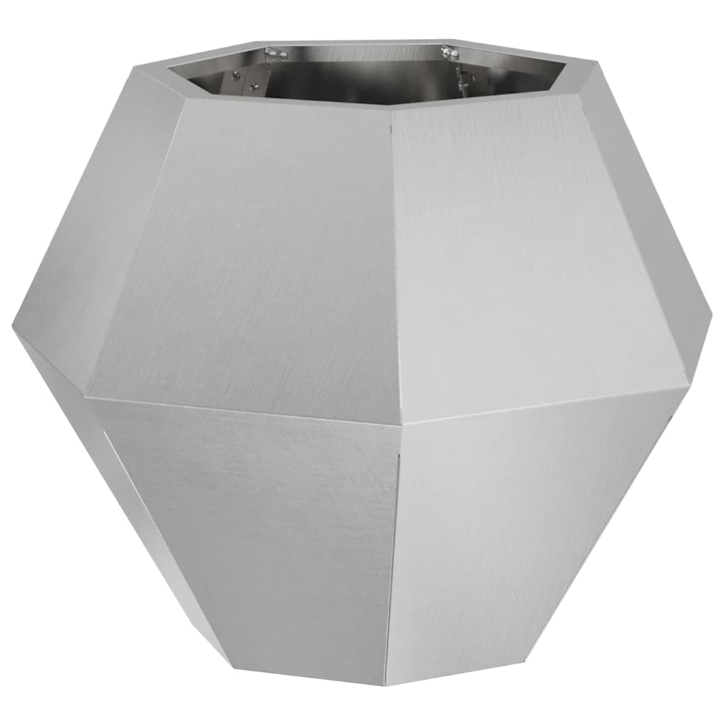 vidaXL Donica 2 pcs Srebrny 50 x 50 x 40 cm Stal nierdzewna
