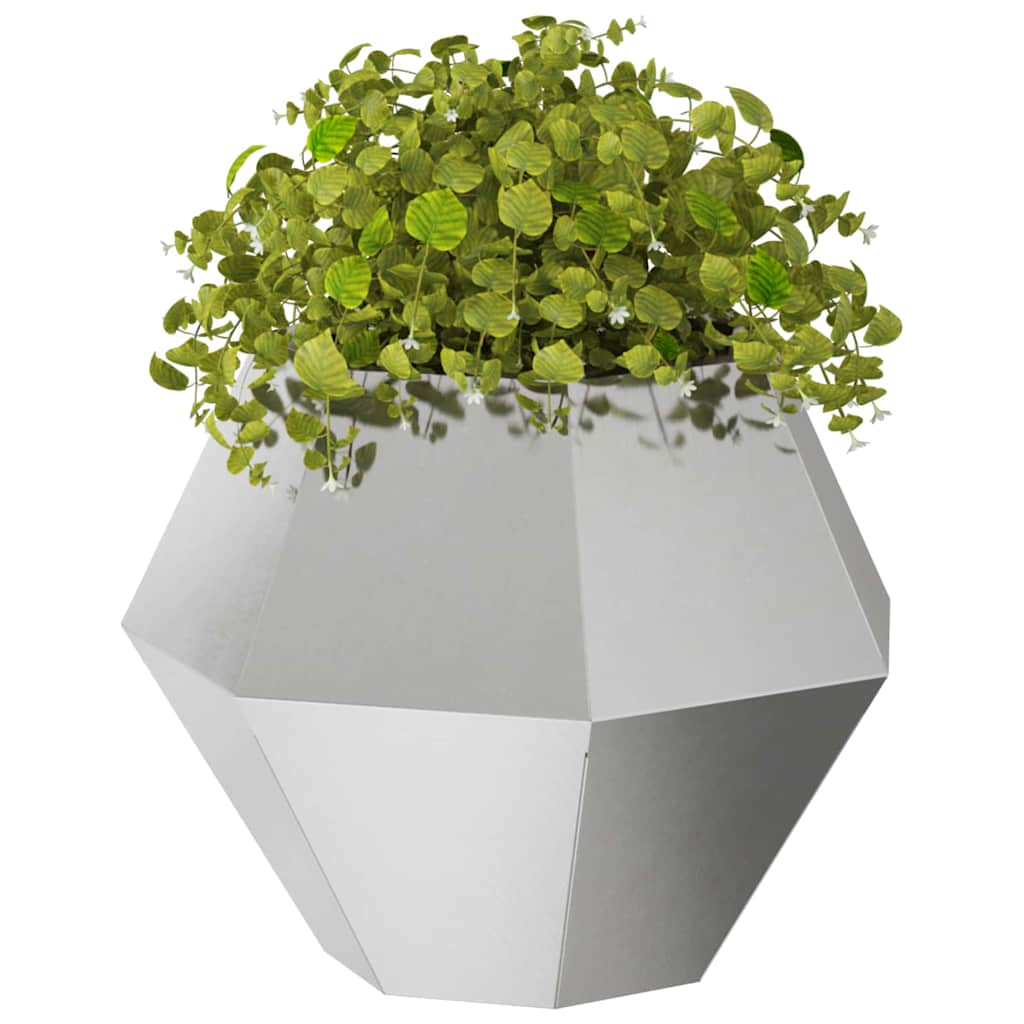 vidaXL Donica 2 pcs Srebrny 50 x 50 x 40 cm Stal nierdzewna