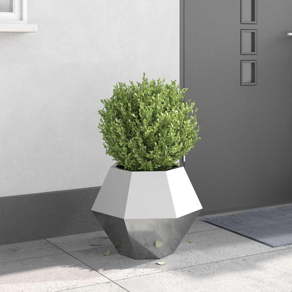 vidaXL Donica Srebrny 50 x 50 x 40 cm Stal Galwanizowana