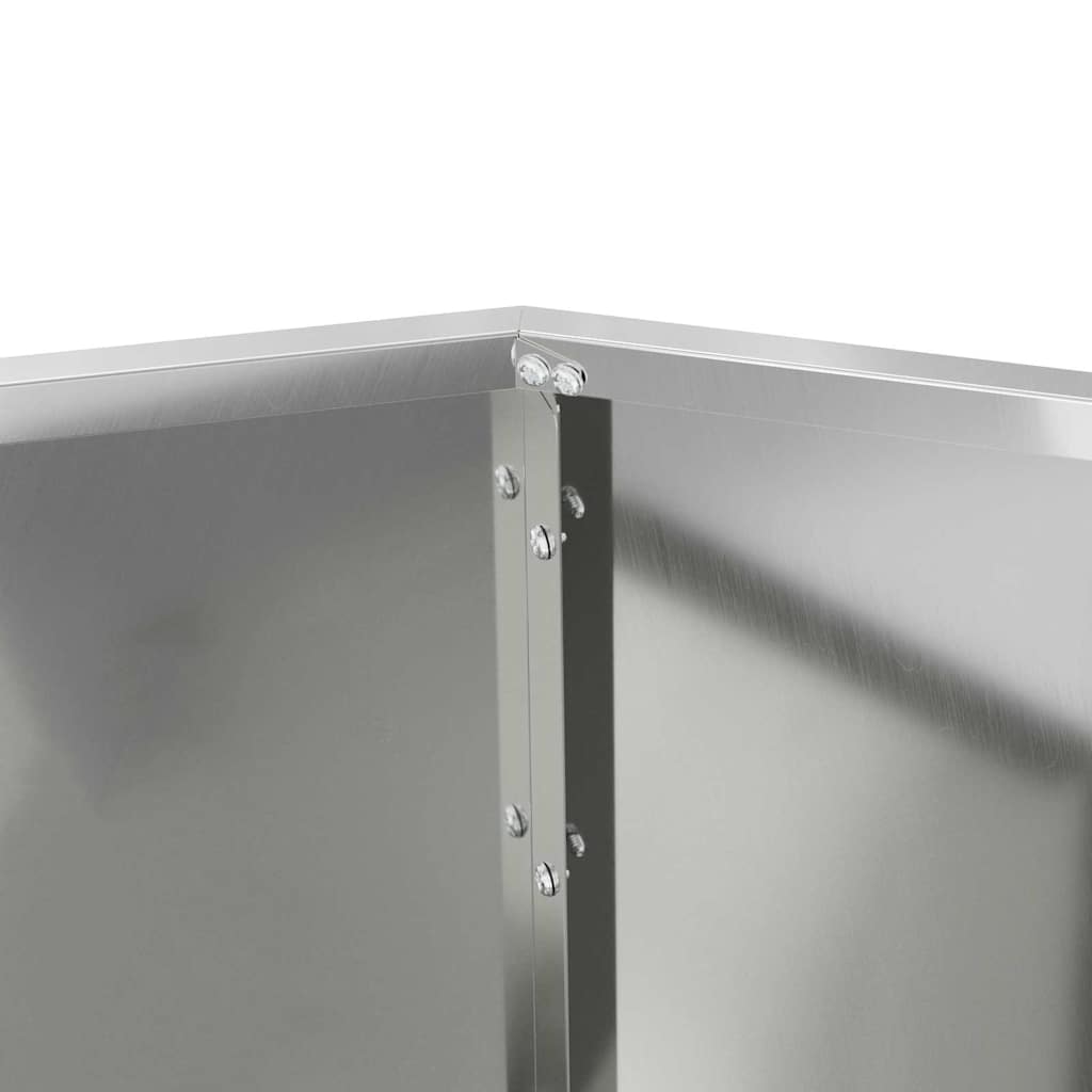 vidaXL Donica 2 pcs Srebrny 50 x 50 x 40 cm Stal Galwanizowana