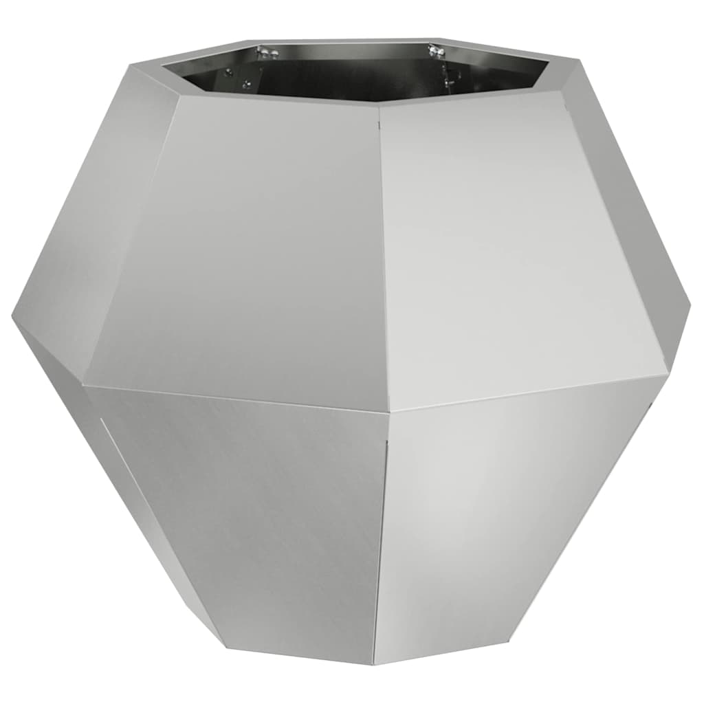 vidaXL Donica 2 pcs Srebrny 50 x 50 x 40 cm Stal Galwanizowana