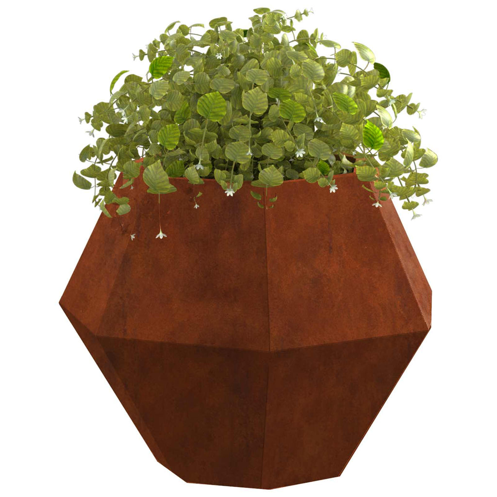 vidaXL Donica 2 pcs Rdzawy 50 x 50 x 40 cm