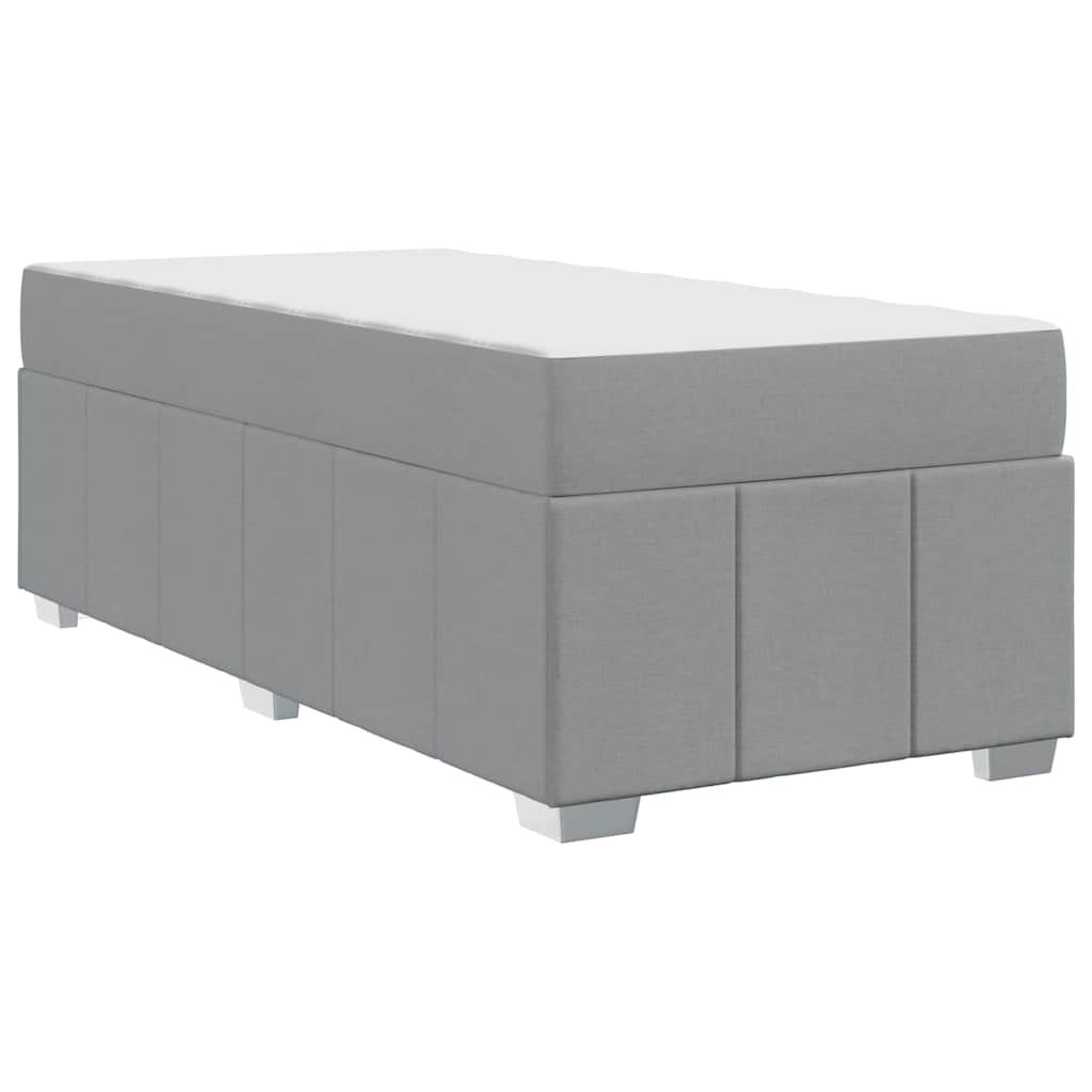 vidaXL Ramka łóżka z materacem Jasnoszary 80 x 200 cm tkanina