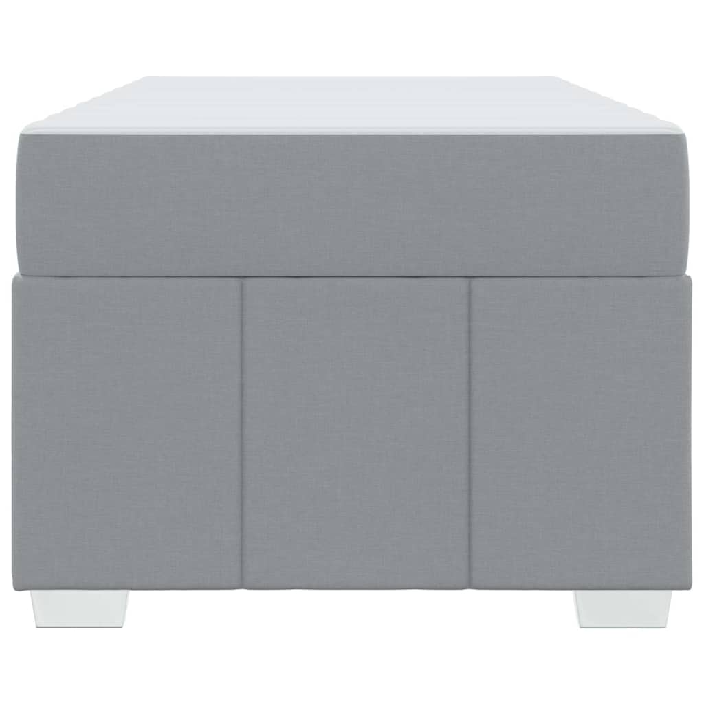 vidaXL Ramka łóżka z materacem Jasnoszary 80 x 200 cm tkanina