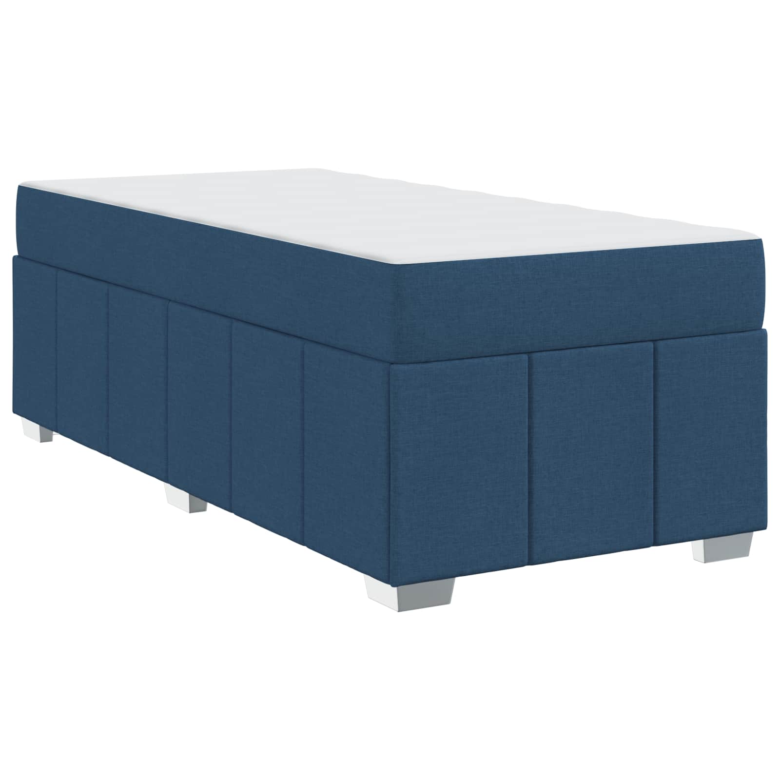 vidaXL Ramka łóżka z materacem Niebieski 80 x 200 cm tkanina