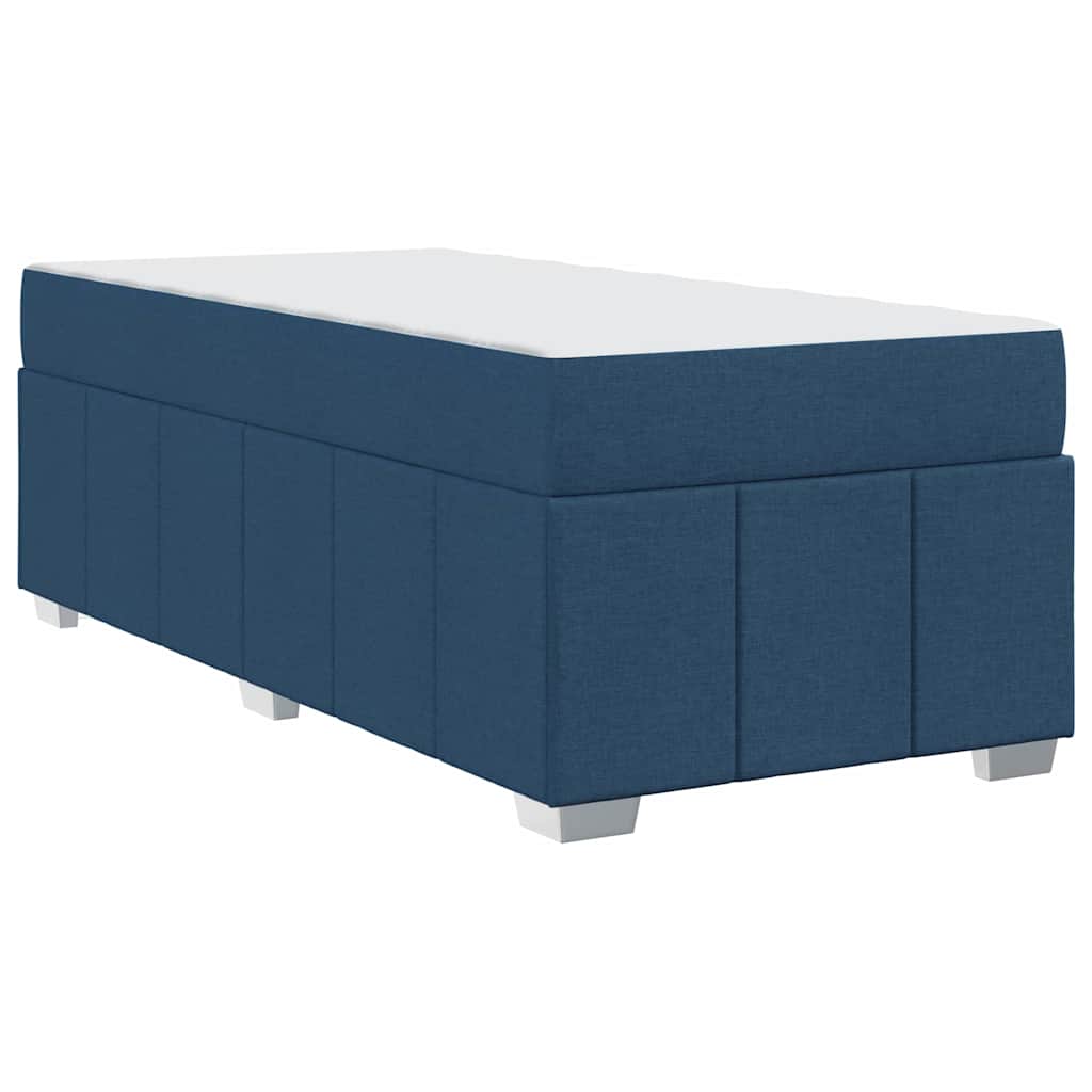 vidaXL Ramka łóżka z materacem Niebieski 80 x 200 cm tkanina