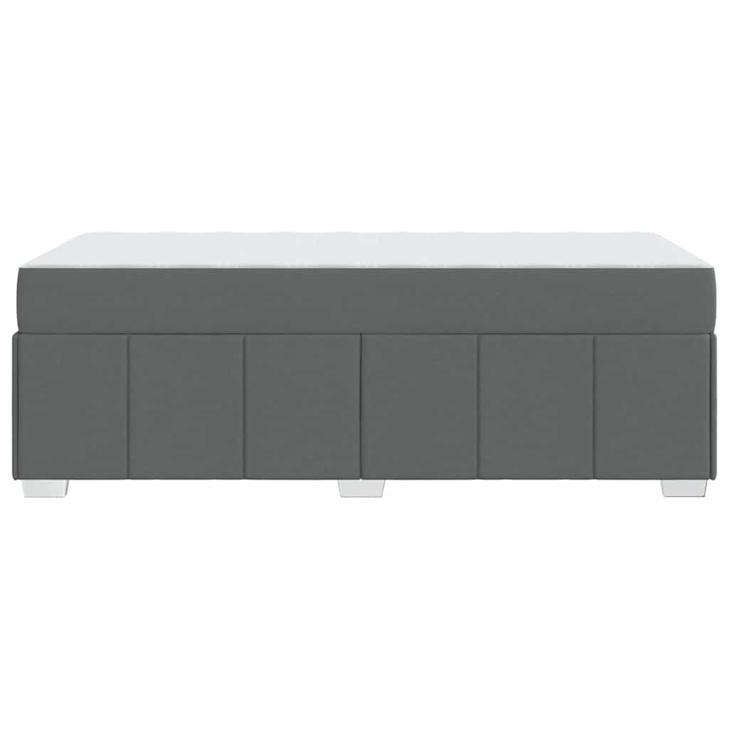 vidaXL Ramka łóżka z materacem Ciemnoszary 90 x 200 cm tkanina