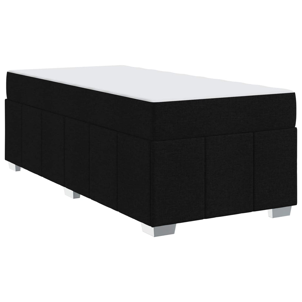 vidaXL Ramka łóżka z materacem Czarny 90 x 200 cm tkanina