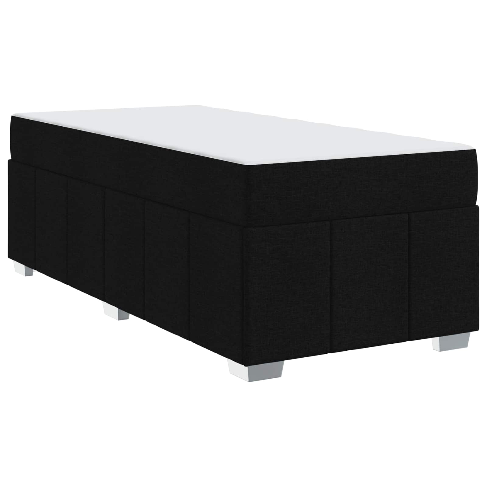 vidaXL Ramka łóżka z materacem Czarny 90 x 200 cm tkanina