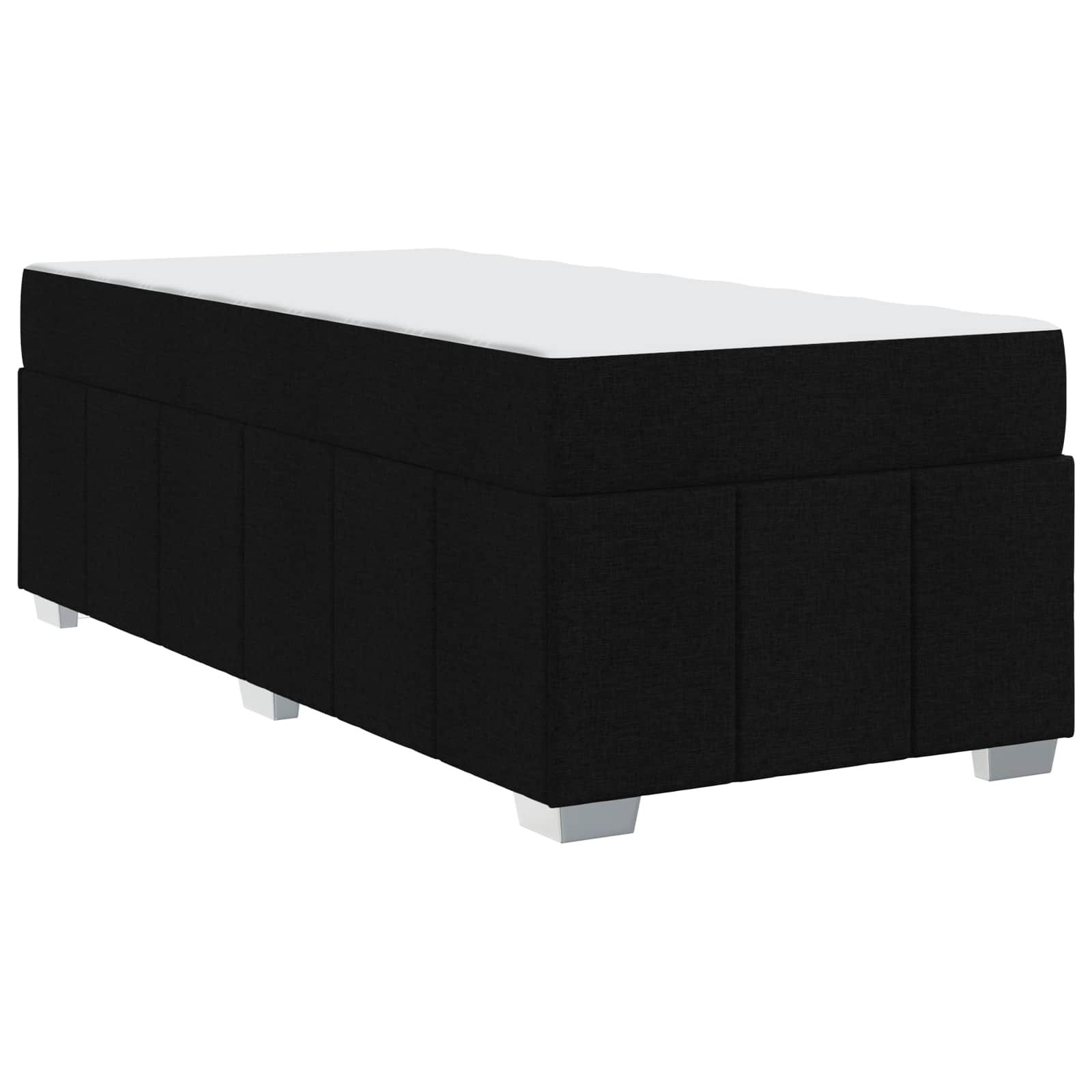 vidaXL Ramka łóżka z materacem Czarny 90 x 200 cm tkanina