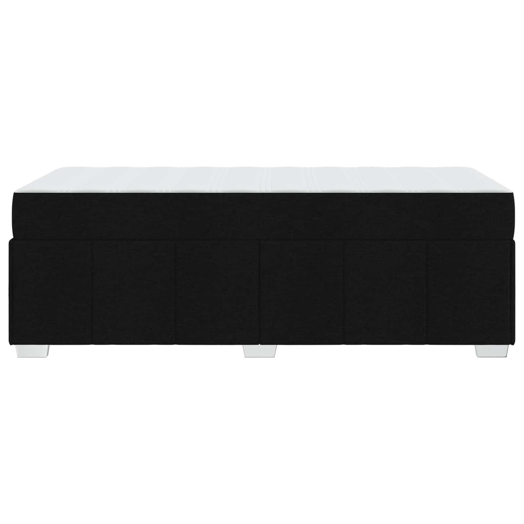 vidaXL Ramka łóżka z materacem Czarny 90 x 200 cm tkanina