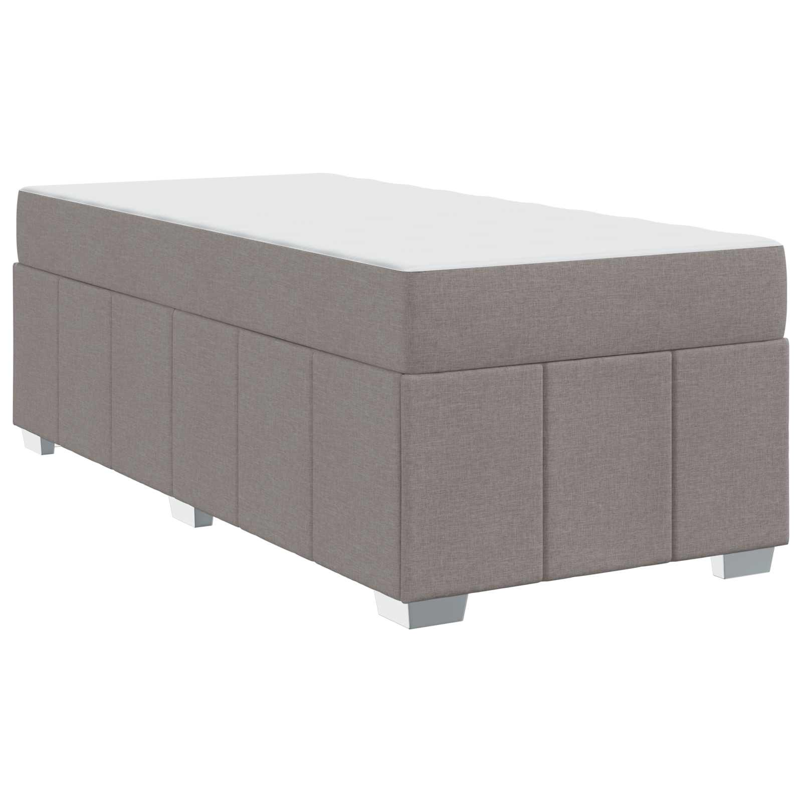 vidaXL Ramka łóżka z materacem Ciemnoszary 90 x 200 cm tkanina