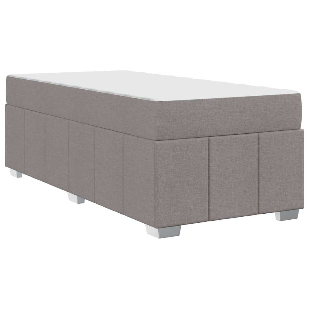 vidaXL Ramka łóżka z materacem Ciemnoszary 90 x 200 cm tkanina