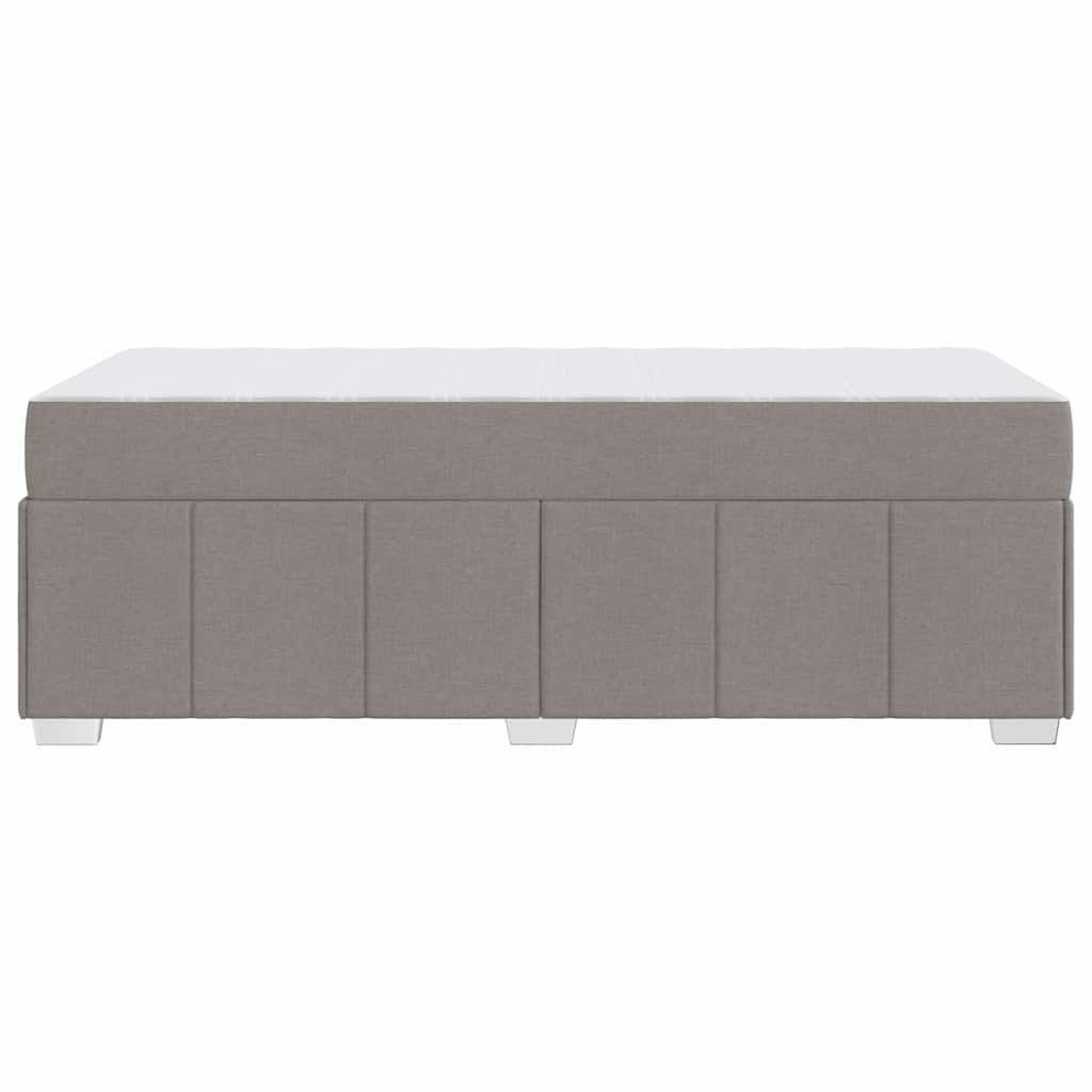 vidaXL Ramka łóżka z materacem Ciemnoszary 90 x 200 cm tkanina