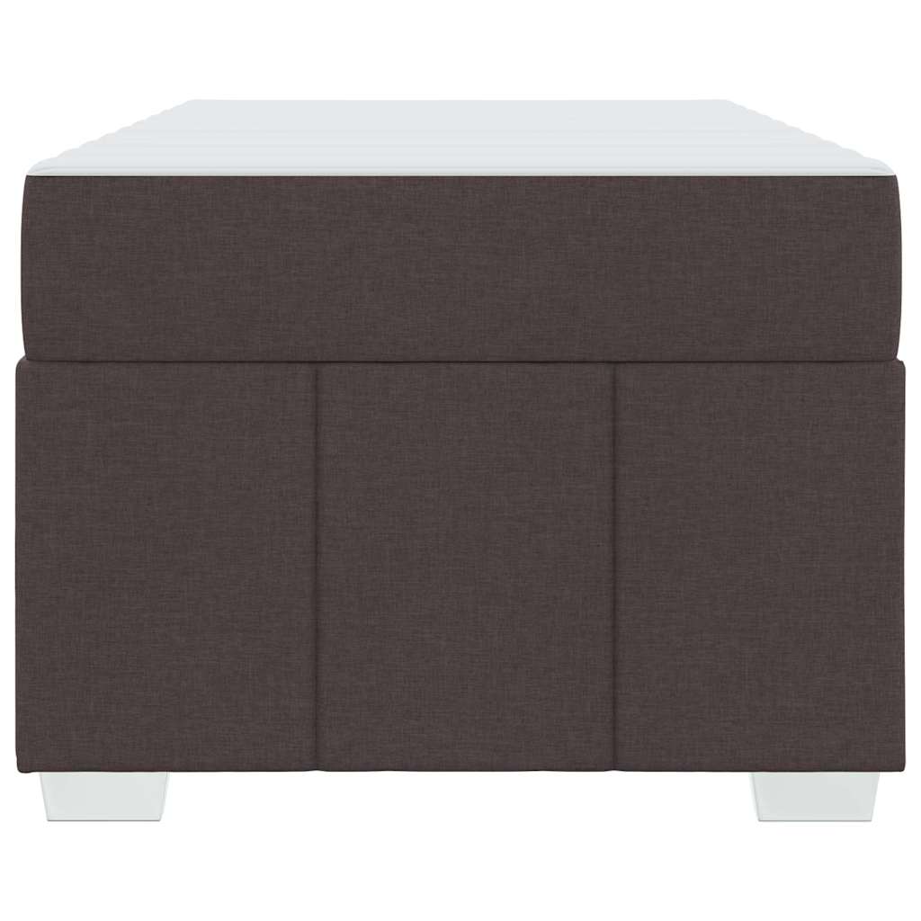 vidaXL Ramka łóżka z materacem Ciemny brąz 100 x 200 cm tkanina
