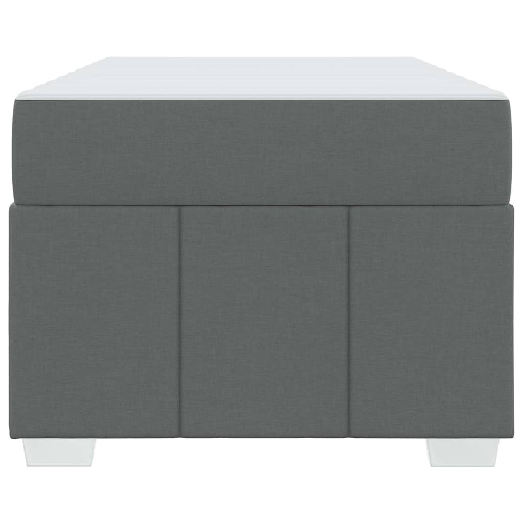 vidaXL Ramka łóżka z materacem Ciemnoszary 120 x 190 cm tkanina