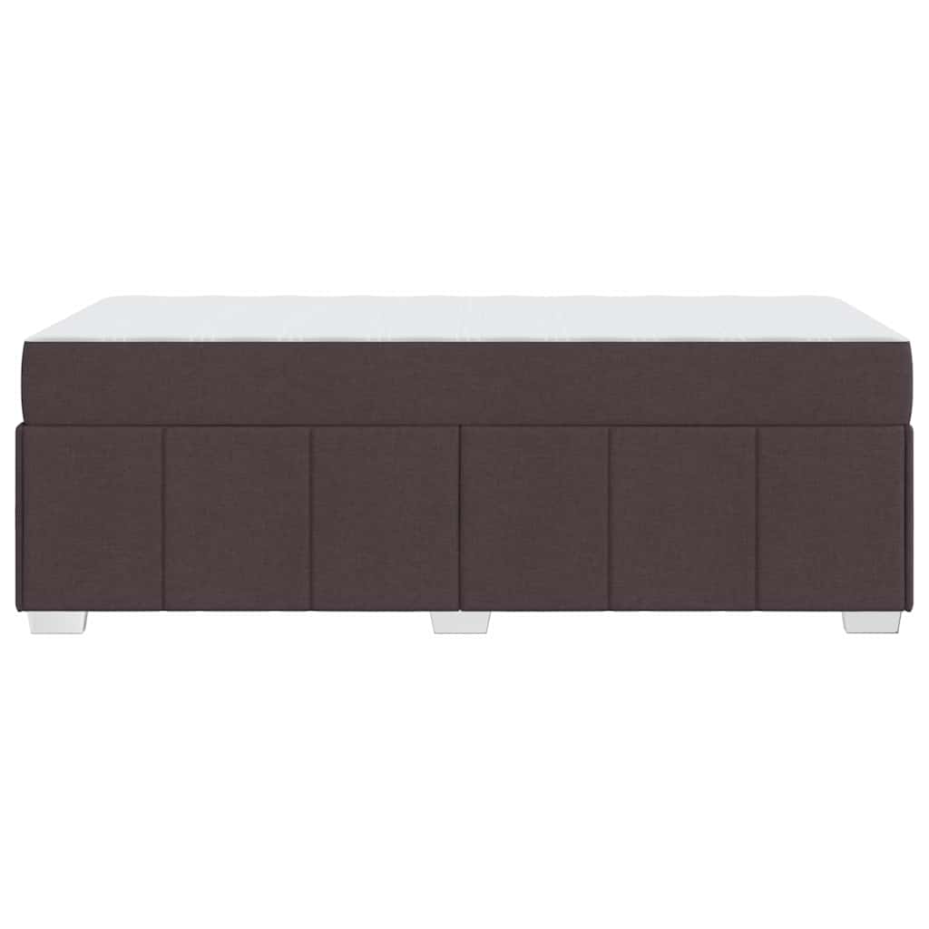 vidaXL Ramka łóżka z materacem Ciemny brąz 120 x 190 cm tkanina