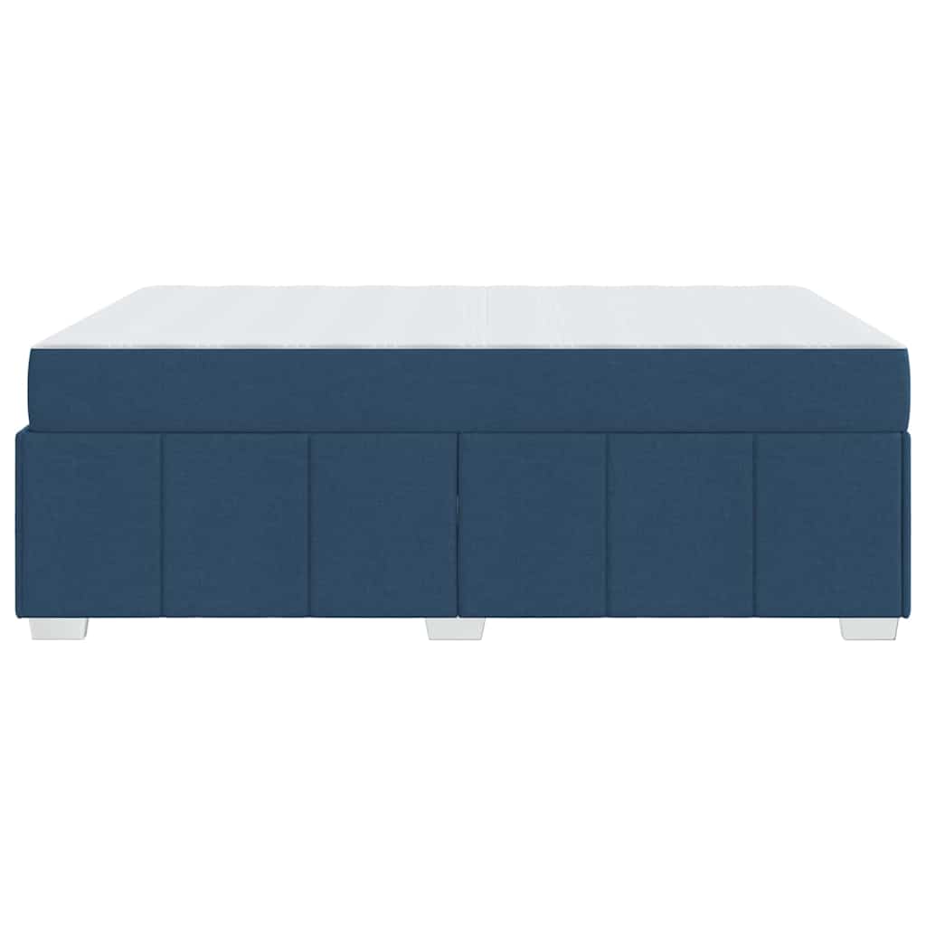 vidaXL Ramka łóżka z materacem Niebieski 160 x 200 cm tkanina