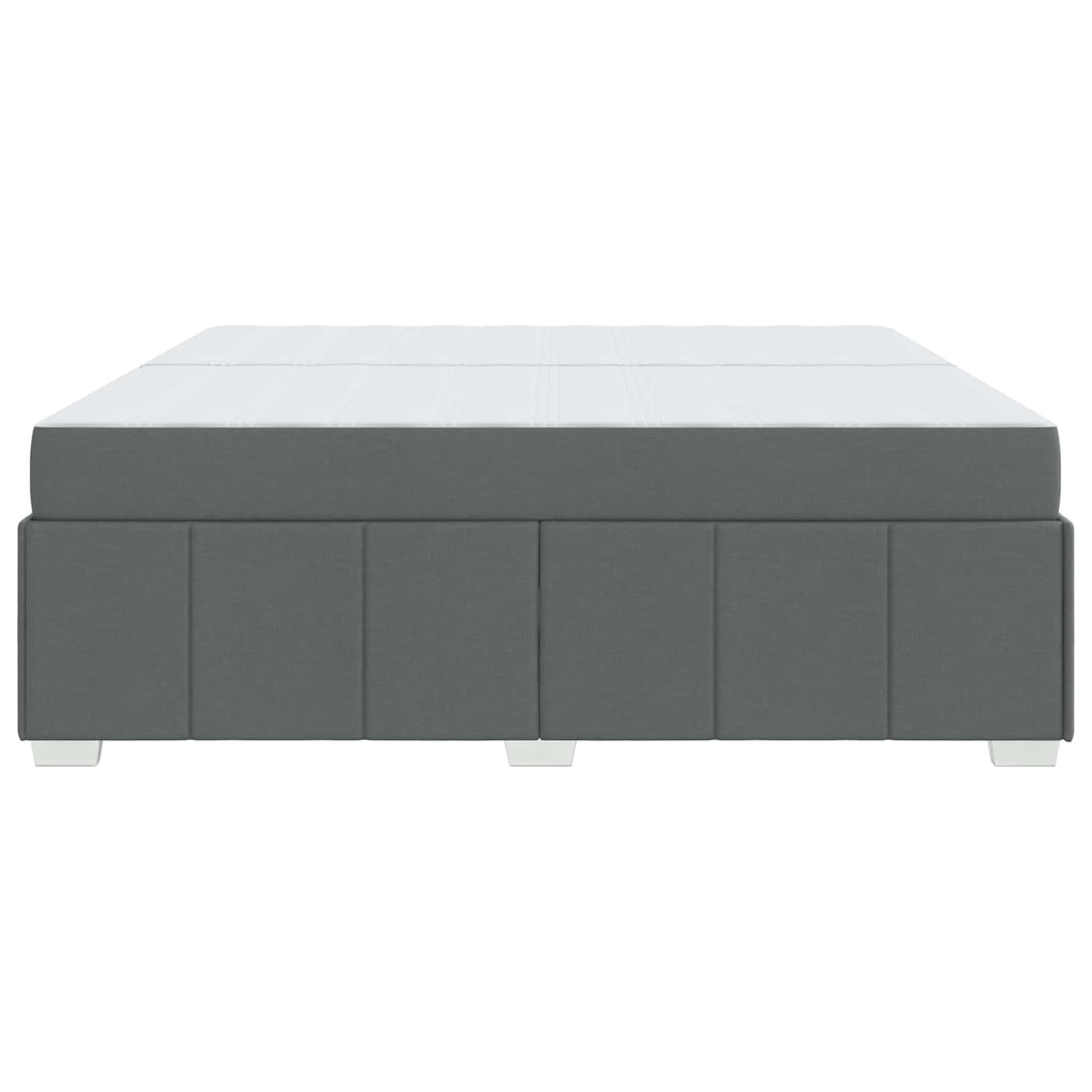 vidaXL Ramka łóżka z materacem Ciemnoszary 200 x 200 cm tkanina