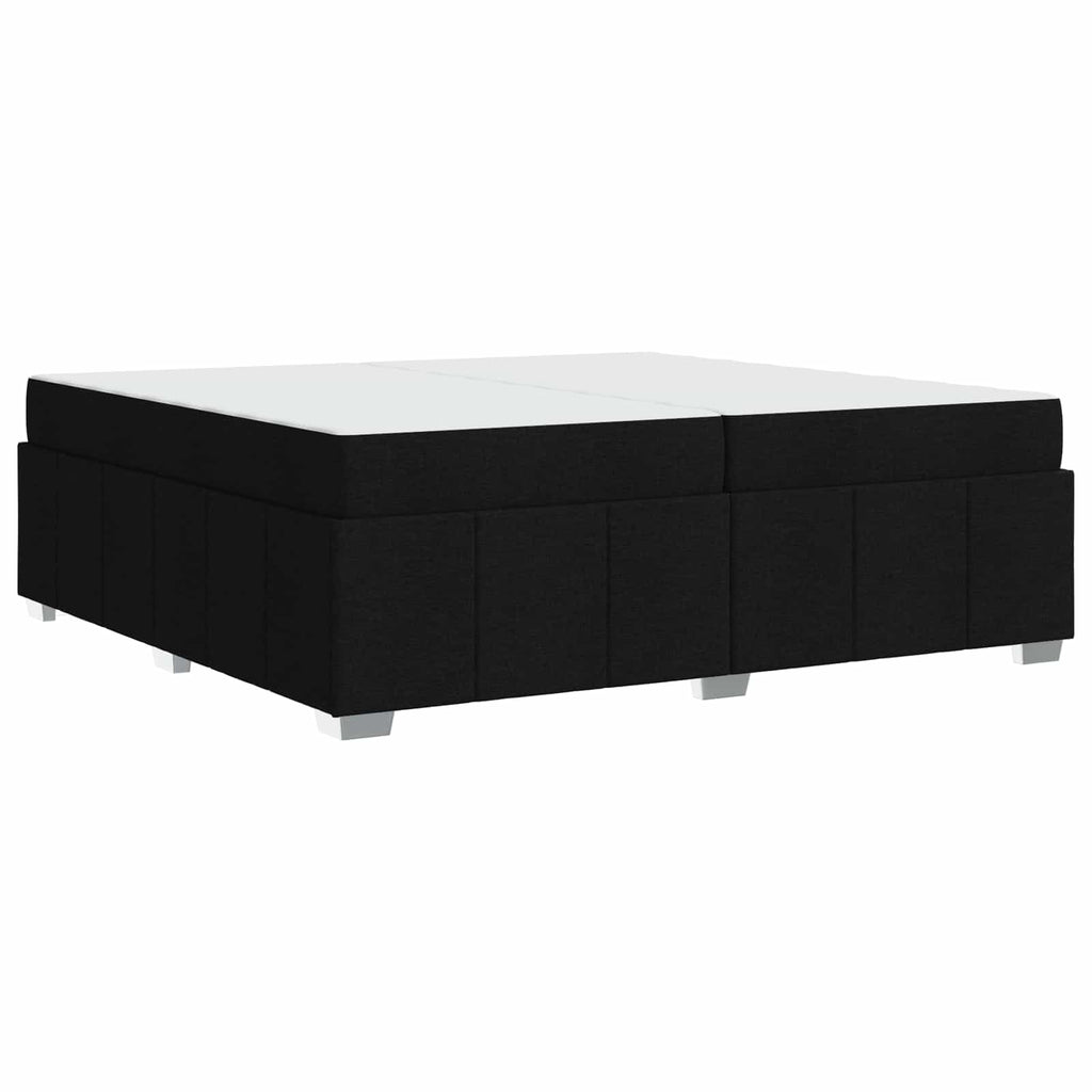 vidaXL Ramka łóżka z materacem Czarny 200 x 200 cm tkanina