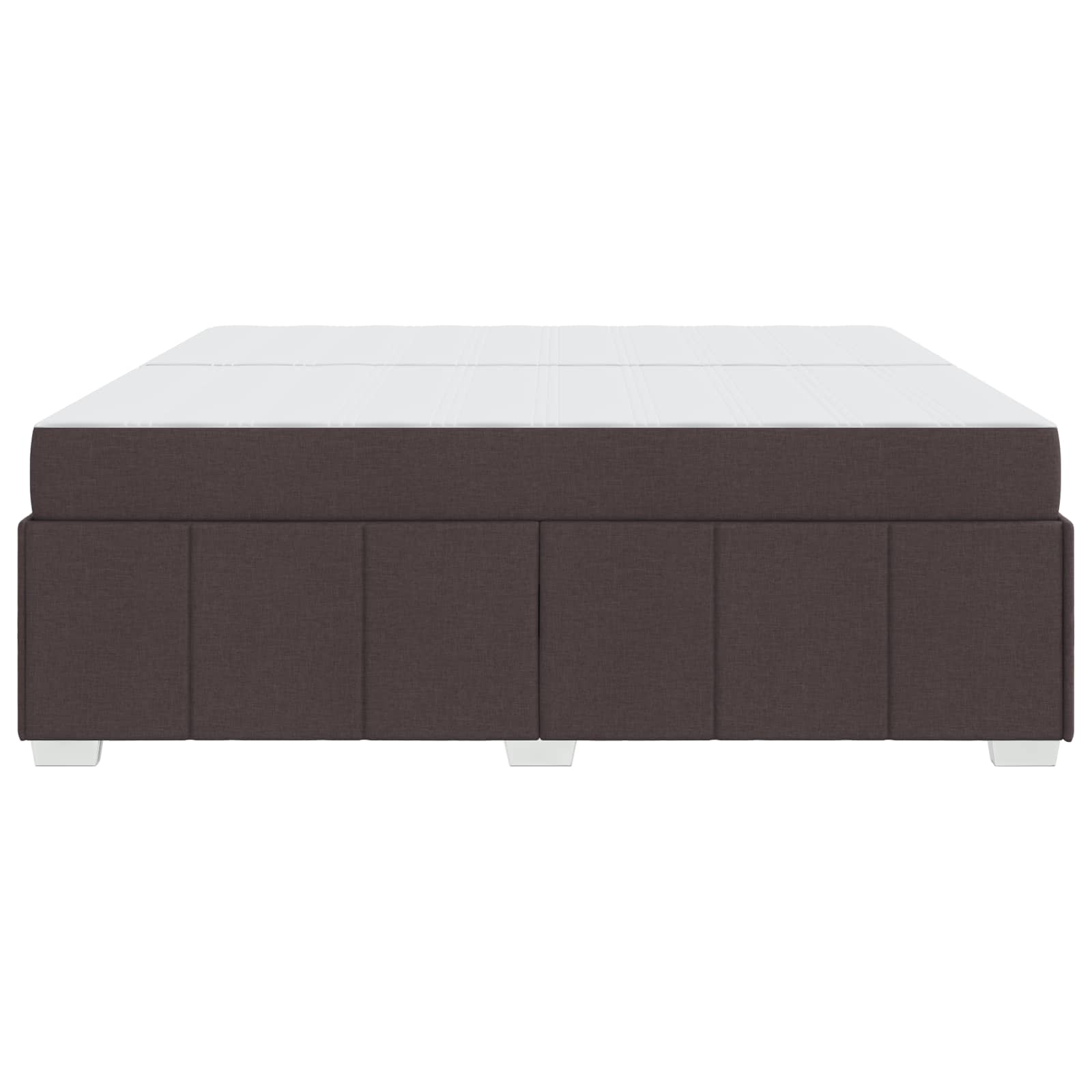 vidaXL Ramka łóżka z materacem Ciemny brąz 200 x 200 cm tkanina