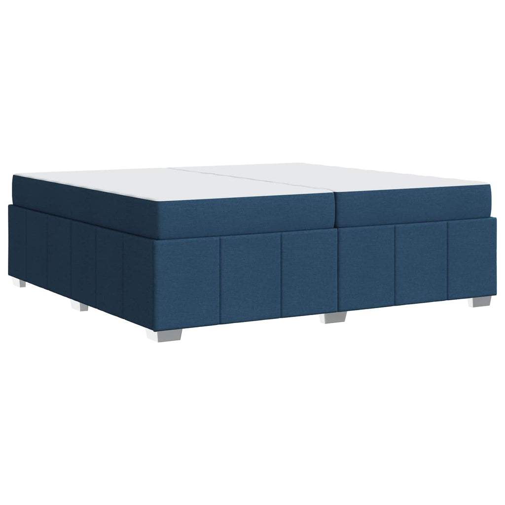 vidaXL Ramka łóżka z materacem Niebieski 200 x 200 cm tkanina