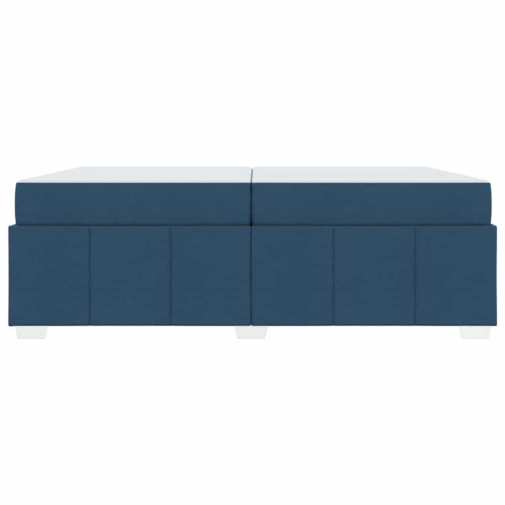vidaXL Ramka łóżka z materacem Niebieski 200 x 200 cm tkanina