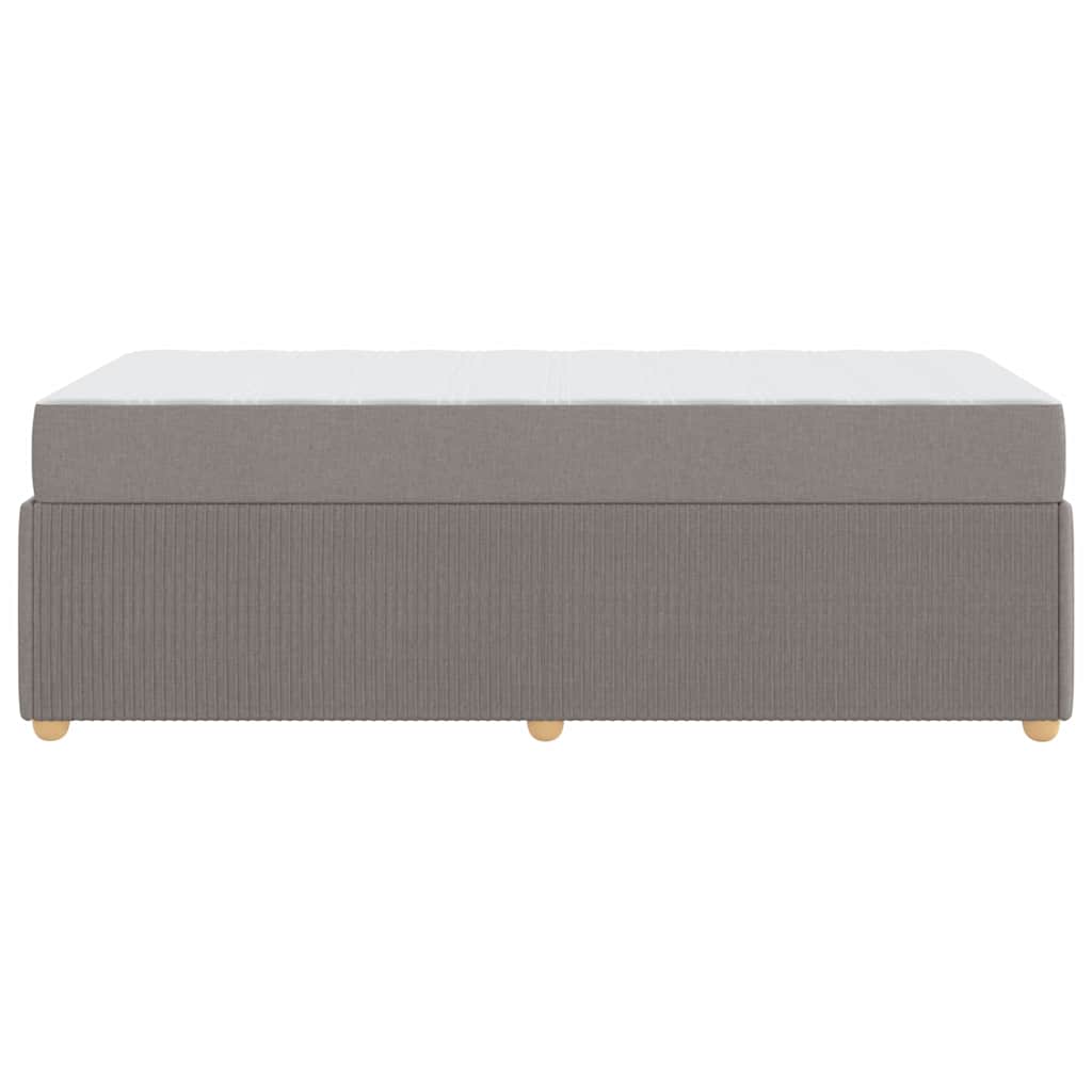 vidaXL Ramka łóżka z materacem Ciemnoszary 80 x 200 cm tkanina