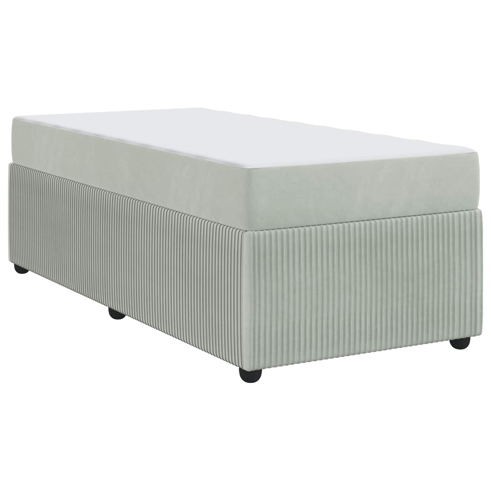 vidaXL Ramka łóżka z materacem Jasnoszary 80 x 200 cm tkanina