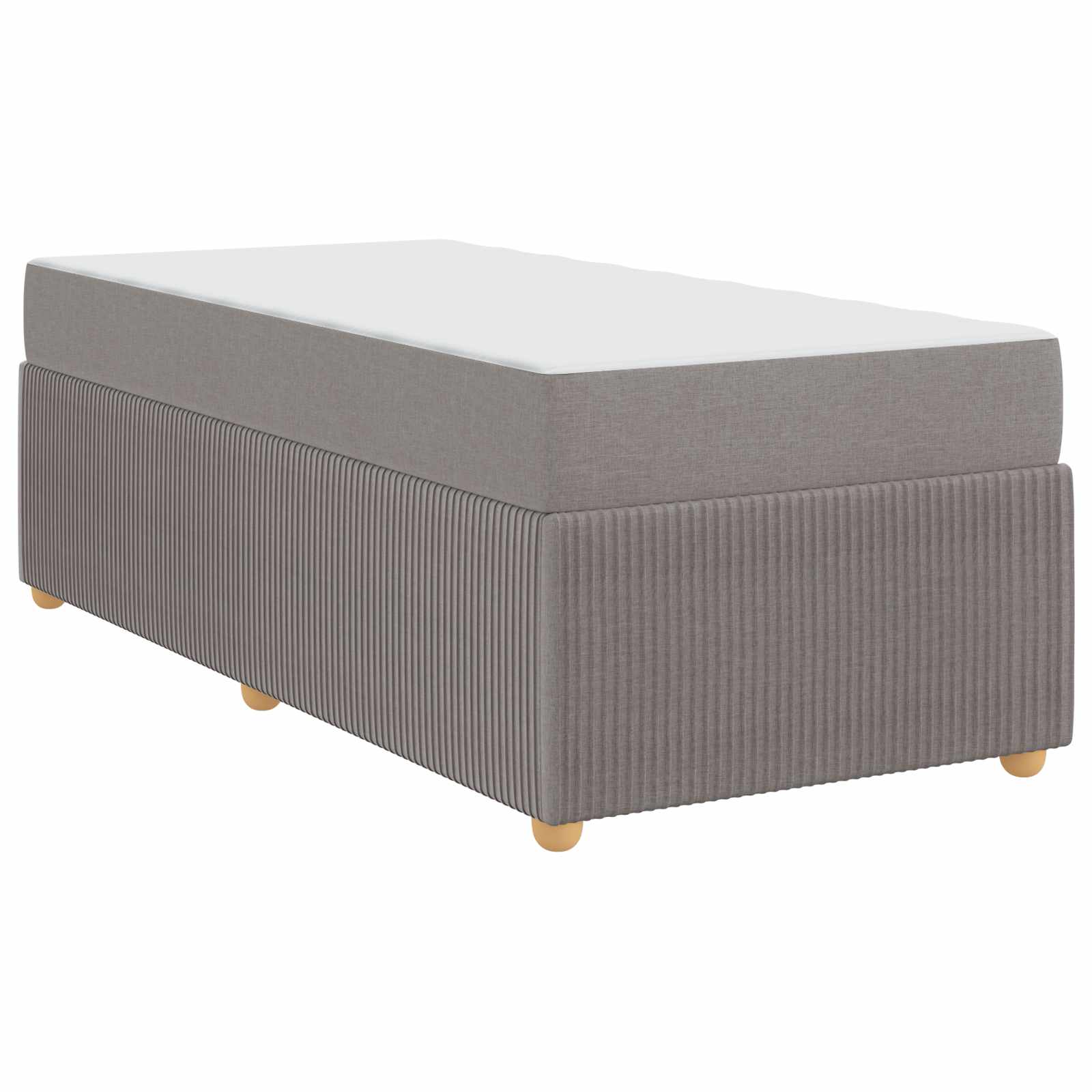 vidaXL Ramka łóżka z materacem Ciemnoszary 90 x 190 cm tkanina