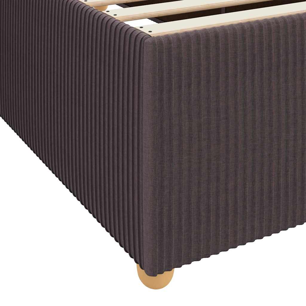 vidaXL Ramka łóżka z materacem Ciemny brąz 90 x 200 cm tkanina