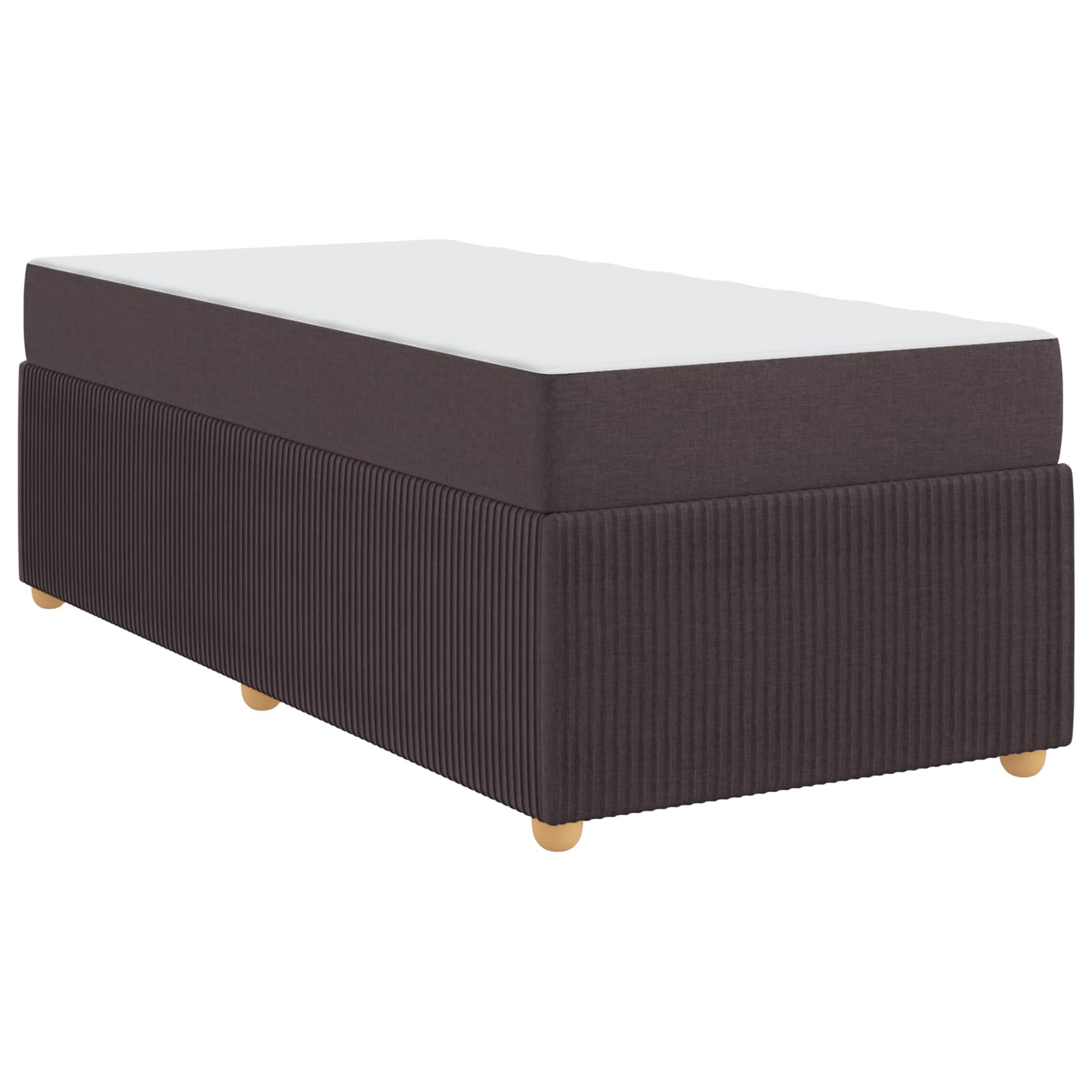 vidaXL Ramka łóżka z materacem Ciemny brąz 90 x 200 cm tkanina