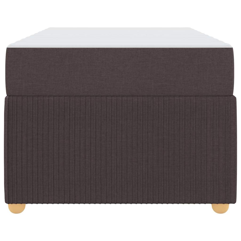vidaXL Ramka łóżka z materacem Ciemny brąz 90 x 200 cm tkanina
