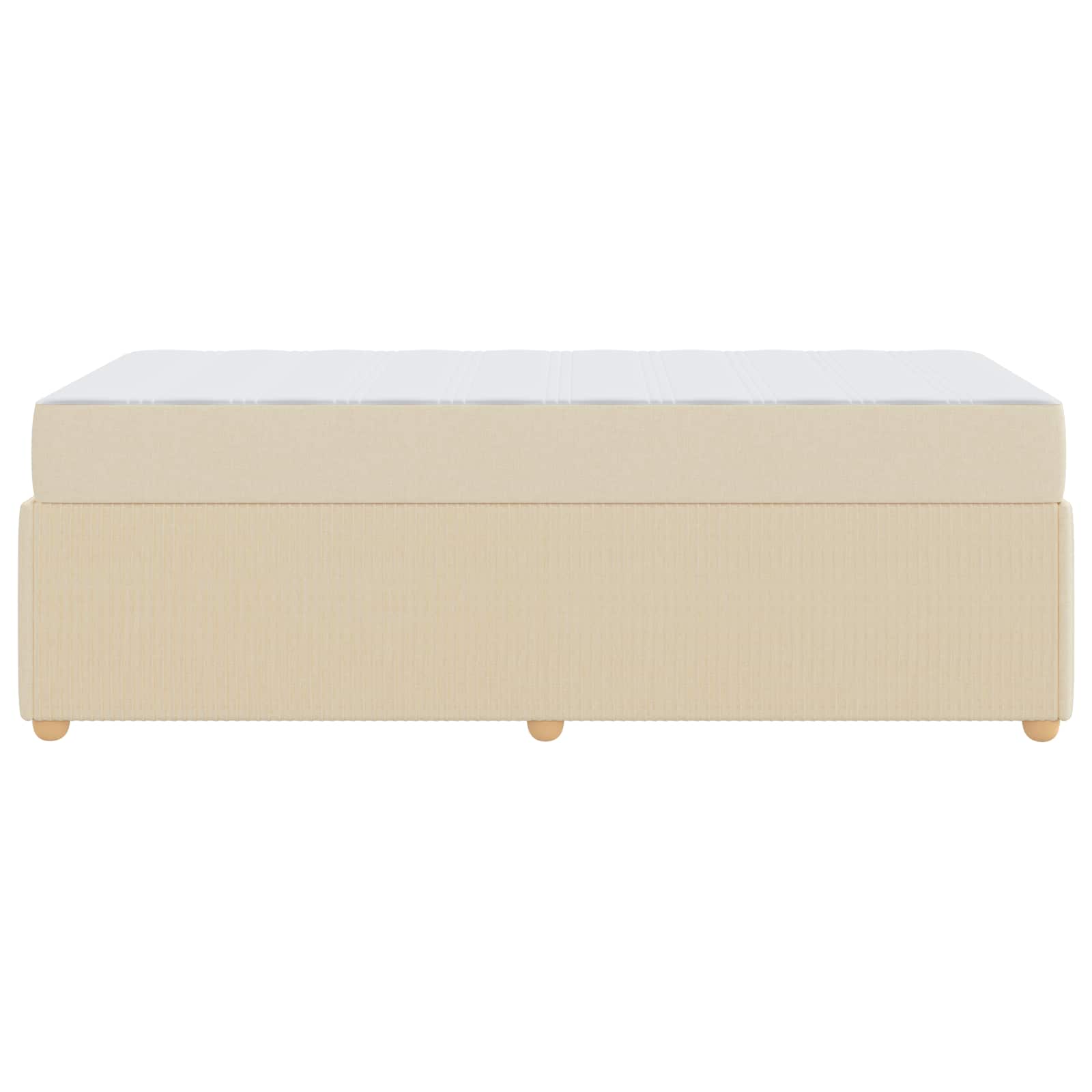 vidaXL Ramka łóżka z materacem Kremowy 90 x 200 cm tkanina