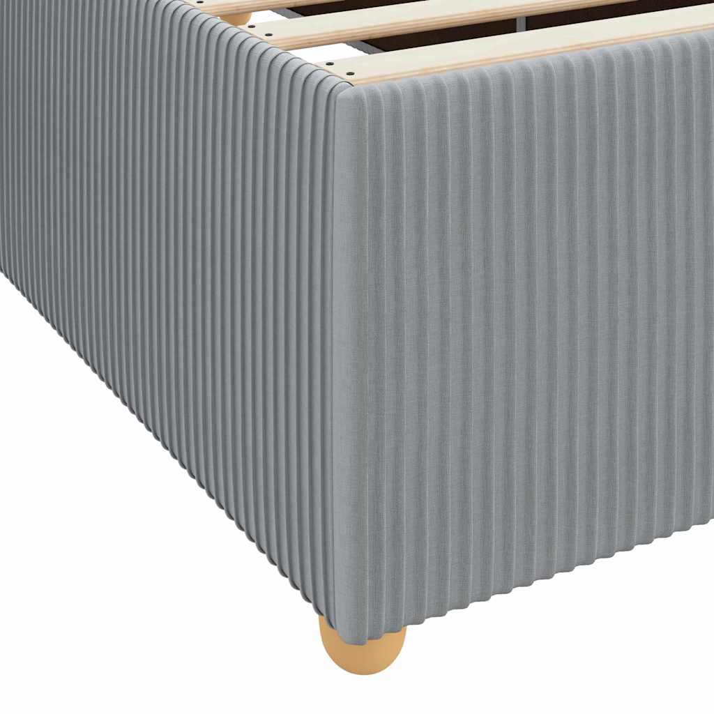 vidaXL Ramka łóżka z materacem Jasnoszary 100 x 200 cm tkanina